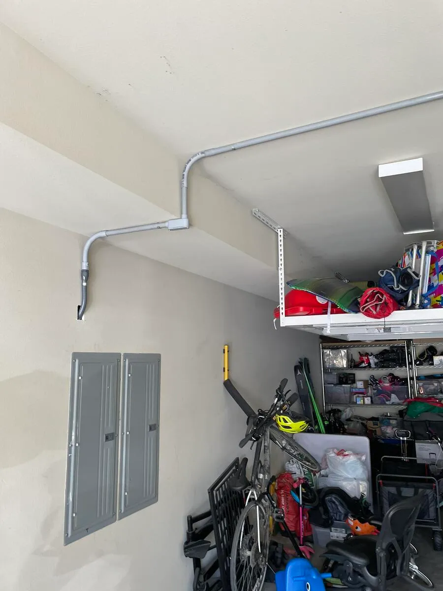 Conduit reaching the electrical panel location