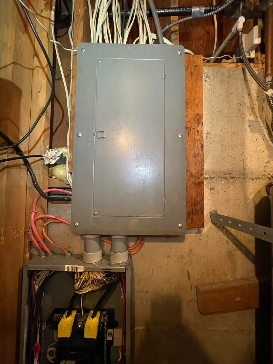New panel nearly complete with breakers installed