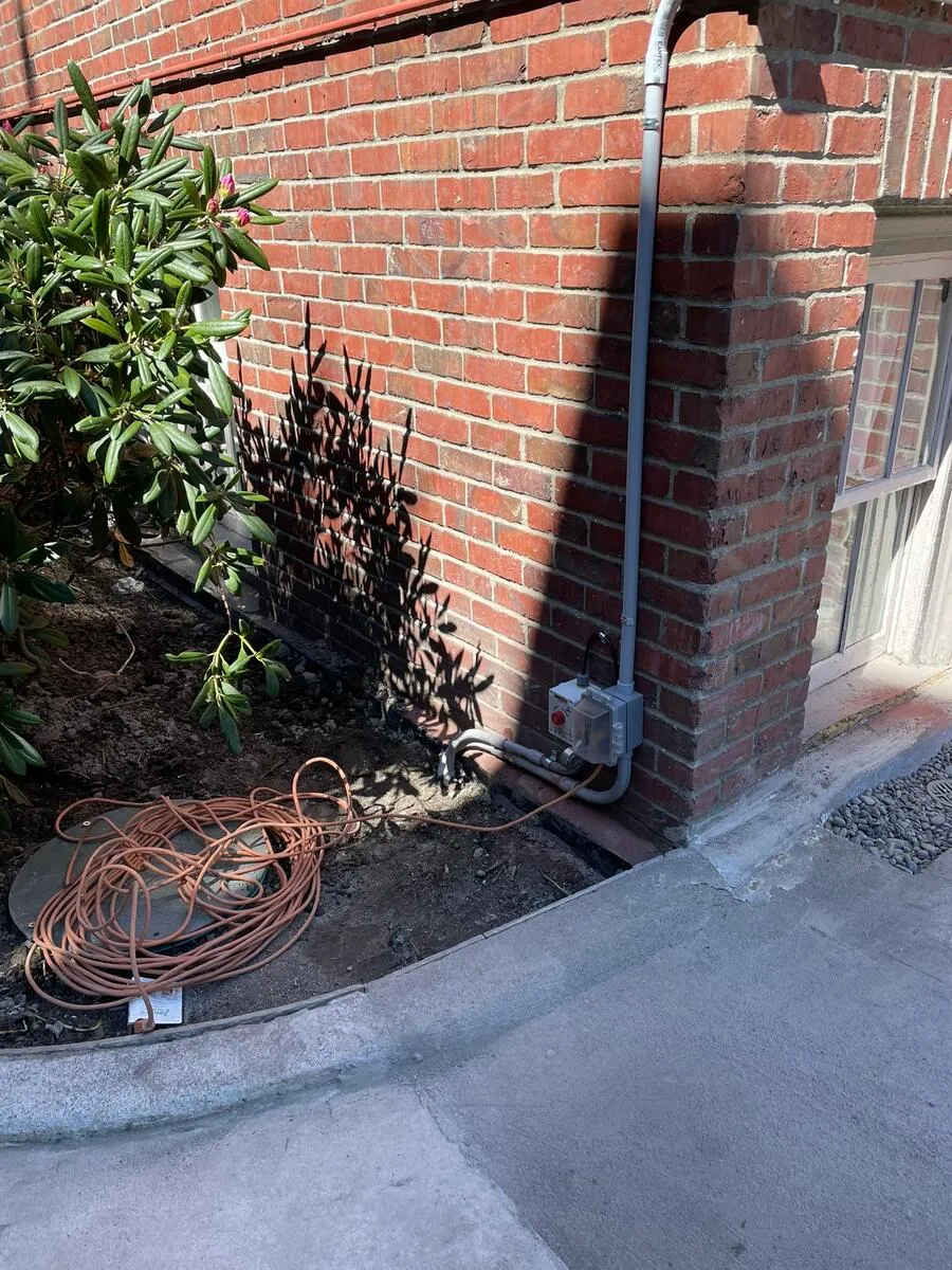 Completed septic electrical installation