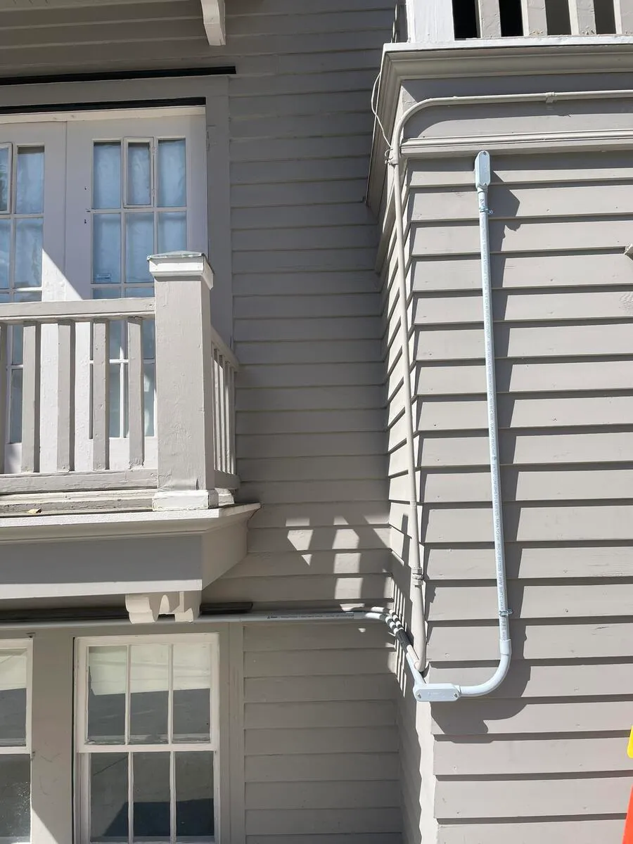 Conduit run reaching the panel location