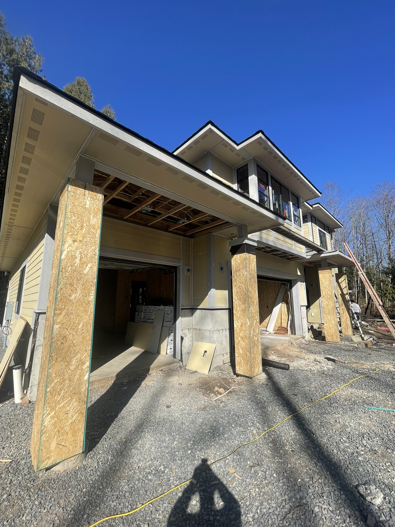 Completed exterior electrical installation