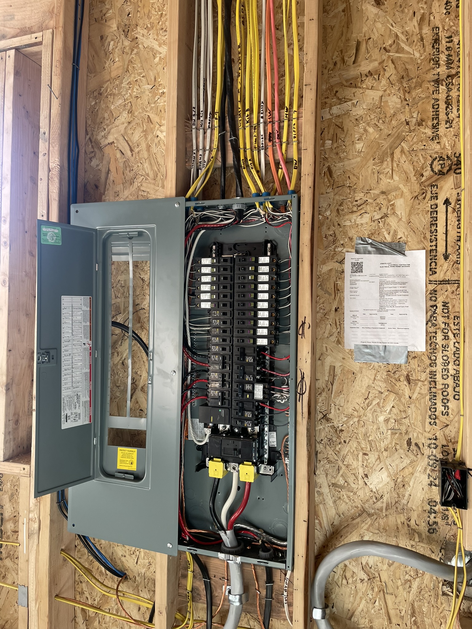 New electrical panel installed for the build