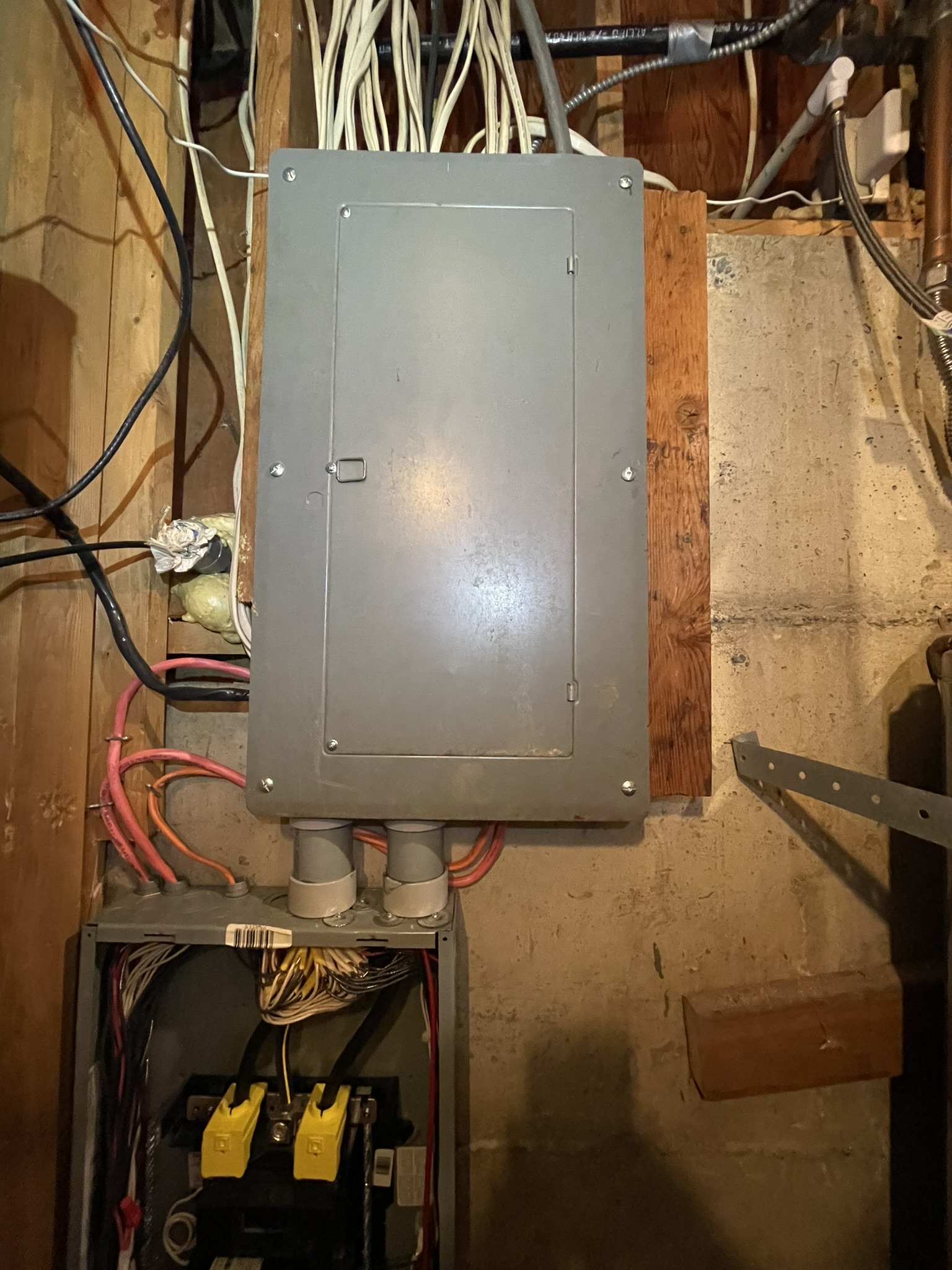 New panel nearly complete with breakers installed